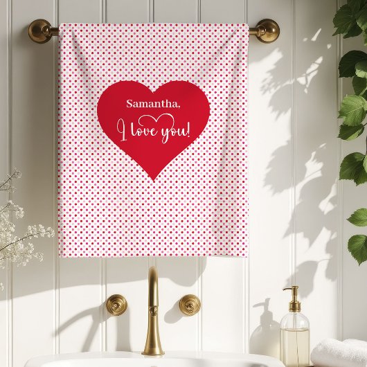 Romantic Valentine Bath Towel Gift for Wife Bad Handdoek