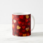 Romantic Valentine Heart Pattern Koffiemok (Voorkant rechts)