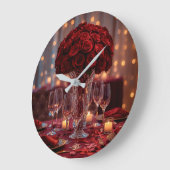 Romantic Valentine Personalized Wall Clock  Grote Klok (Hoek)