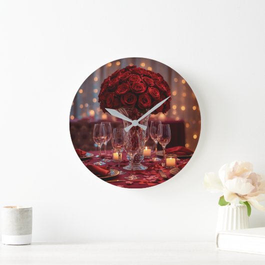 Romantic Valentine Personalized Wall Clock  Grote Klok (Huis)