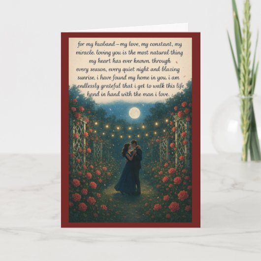 Romantic Valentine’s Cards for My Husband Kaart (Voorkant)