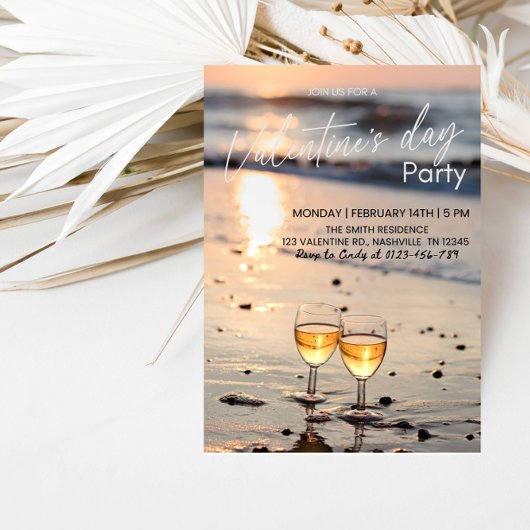 Romantic Valentine’s Day Party - Heart & Love Kaart