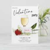 Romantic Valentine’s Day Party Kaart (Staand voorkant)