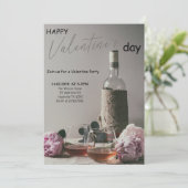 Romantic Valentine’s Day Party Kaart (Staand voorkant)