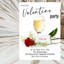 Romantic Valentine’s Day Party Kaart