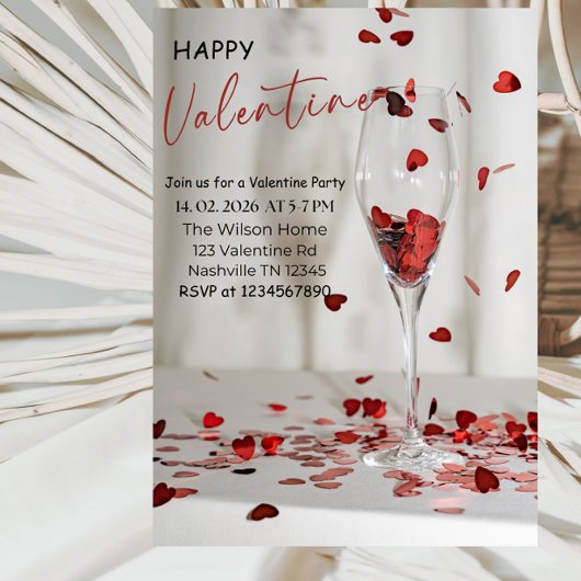 Romantic Valentine’s Day Party Kaart