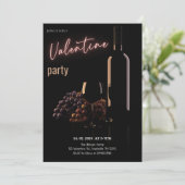 Romantic Valentine’s Day Party Kaart (Staand voorkant)
