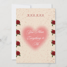 Romantic Valentine’s Day Rose Card Kaart