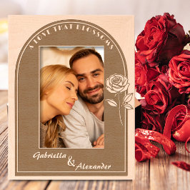 Romantic Valentine’s Gift for Couples - Rose  Gegraveerde Lijstjes