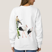 Romantic Valentine Storks Love Birds Quote Cute Trui (Achterkant)