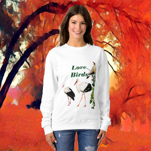 Romantic Valentine Storks Love Birds Quote Cute Trui