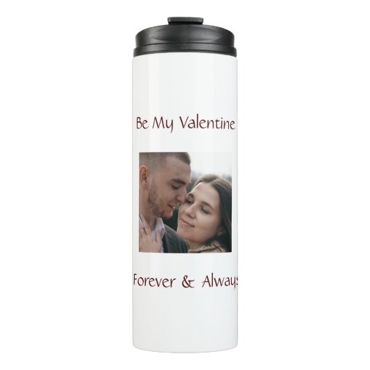 Romantic Valentine Tumbler – Add Your Photo Thermosbeker (Voorkant)