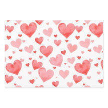 Romantic Valentine Wrapping Paper with Hearts