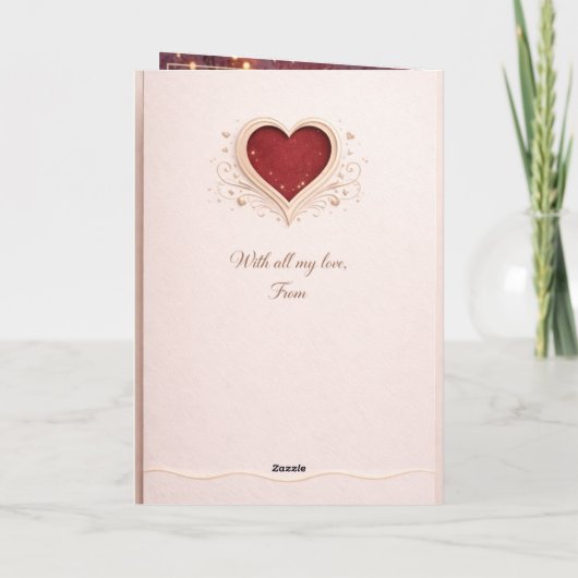 Romantic Valentine's Day Folded Greeting Card: Hea Kaart (Achterkant)