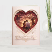 Romantic Valentine's Day Folded Greeting Card: Hea Kaart (Voorkant)