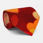 Romantic Valentine's Day Heart Pattern Stropdas (Opgerold)