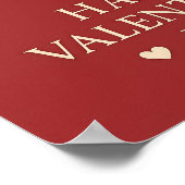 Romantic Valentines Day Minimal Couple Silhouette Poster (Hoek)