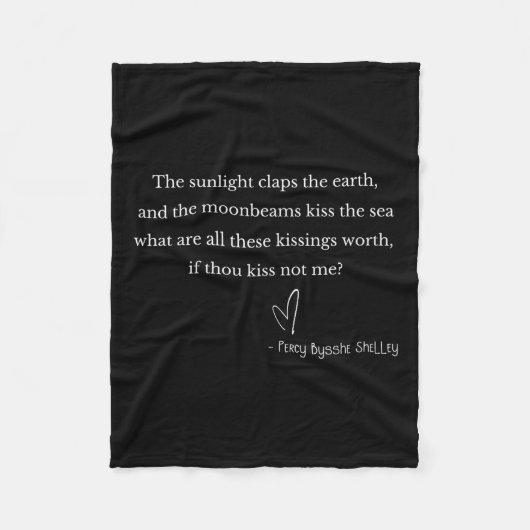 Romantic Valentine's Percy Bysshe Shelley Quote Et Fleece Deken (Voorkant)