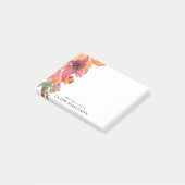 Romantic van het bureau van Waterverf Bouquet Post-it® Notes (Schuin)