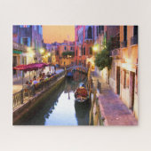 Romantic Venetië , Italië , Alley op Sunset Legpuzzel (Horizontaal)