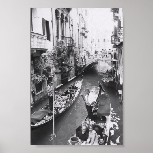 Romantic Venice Italië Gondola Canal Ride Poster (Voorkant)