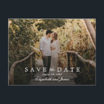 Romantic Verloving Foto bewaart de datum van het h Briefkaart<br><div class="desc">Romantic Verloving Foto bewaart de datum van het Briefkaart</div>