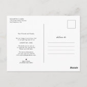 Romantic Verloving Foto bewaart de datum van het h Briefkaart (Achterkant)