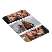 Romantic Verloving met drie bruiloft Foto's collag Magneet (Rechterzijde)