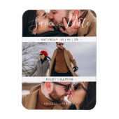 Romantic Verloving met drie bruiloft Foto's collag Magneet (Verticaal)