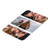 Romantic Verloving met drie bruiloft Foto's collag Magneet (Linkerzijde)