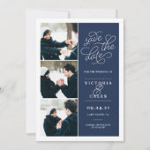Romantic-verzoek | Foto Collage Save the Date (Voorkant)