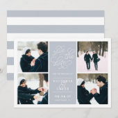 Romantic-verzoek | Foto Collage Save the Date (Voorkant / Achterkant)