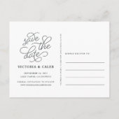 Romantic-verzoek | Foto Collage Save the Date Aankondigingskaart (Achterkant)