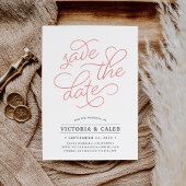Romantic-verzoek | Typografie Save the Date Kaart