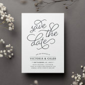 Romantic-verzoek | Typografie Save the Date Kaart