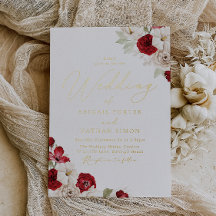 Romantic Vibrant Elegant Gold Foil Wedding