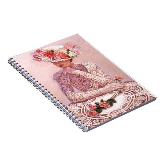 Romantic Victoriaans Lady Notitieboek (Rechterzijde)