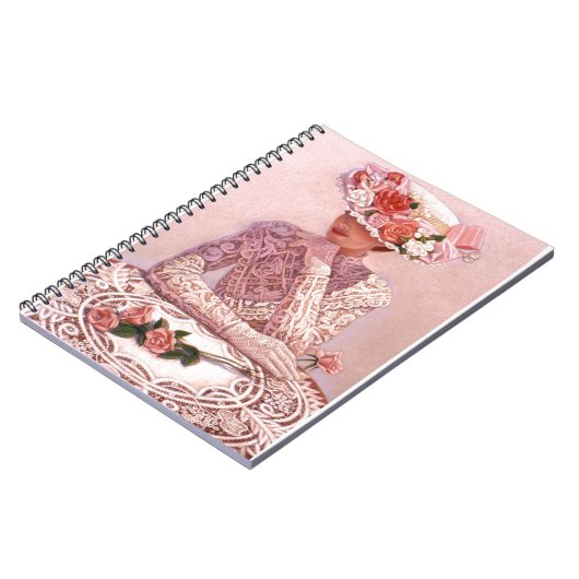 Romantic Victoriaans Lady Notitieboek (Linkerzijde)
