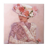 Romantic Victoriaans Lady Tegeltje (Voorkant)