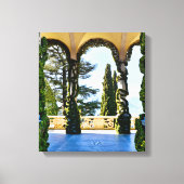 Romantic Villa del Balbianello (Lake Como, Italië) Canvas Afdruk (Voorkant)