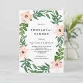 Romantic Vines Rehearsal Dinner Invitation Kaart (Staand voorkant)