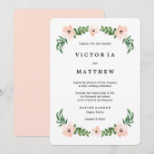 Romantic Vines Weddenschap Kaart (Voorkant / Achterkant)