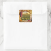 Romantic Vineyard Wedding Dank u Sticker (Tas)
