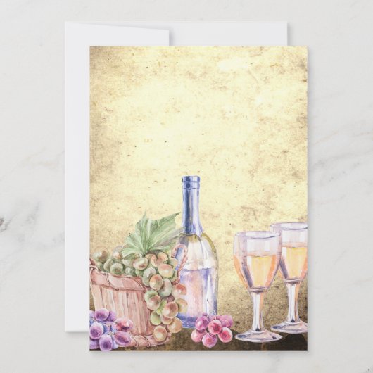 Romantic Vineyard Winery Wine Wedding Kaart (Achterkant)