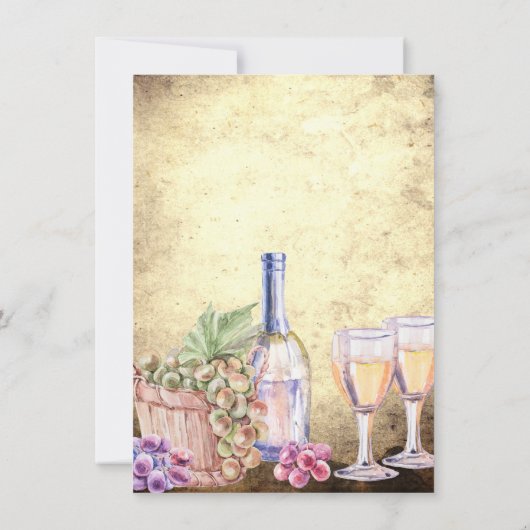 Romantic Vineyard Winery Wine Wedding Save The Date (Achterkant)