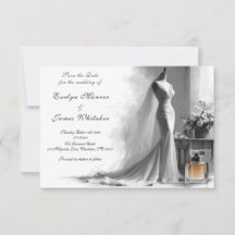 Romantic Vintage Bridal Wedding Save the date