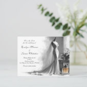 Romantic Vintage Bridal Wedding Save the date Aankondigingskaart (Staand voorkant)
