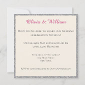 Romantic vintage bruiloft-uitnodiging kaart (Achterkant)