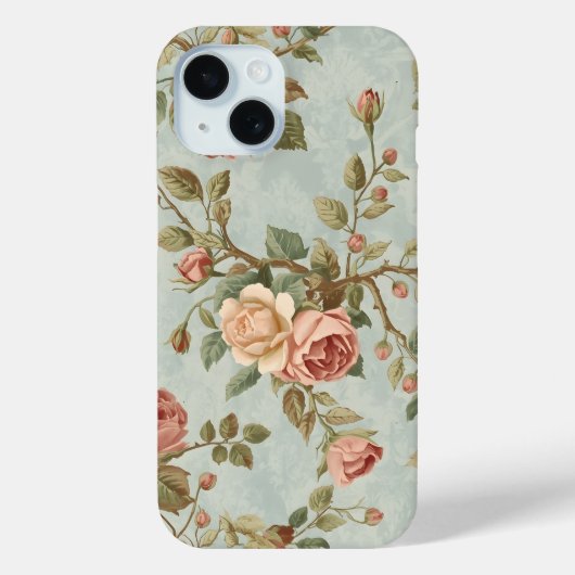 Romantic Vintage Rose Garden Case-Mate iPhone Case (Achterkant)