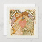 Romantic Vintage Valentine's Day Feestdagenkaart (Voorkant / Achterkant)